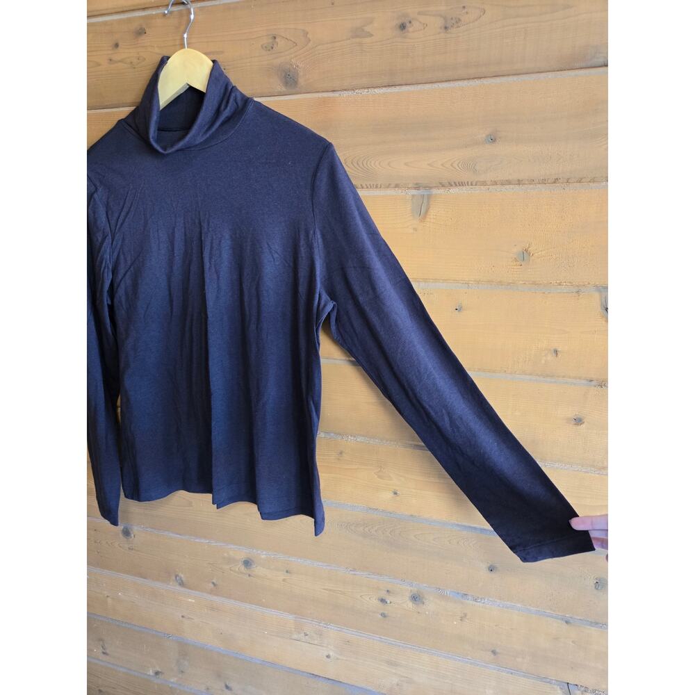 Banana Republic Top Turtleneck Timeless Tee NWT L Brown Long Sleeve Shirt Mocha - Picture 4 of 5